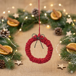 Jute ornament krans